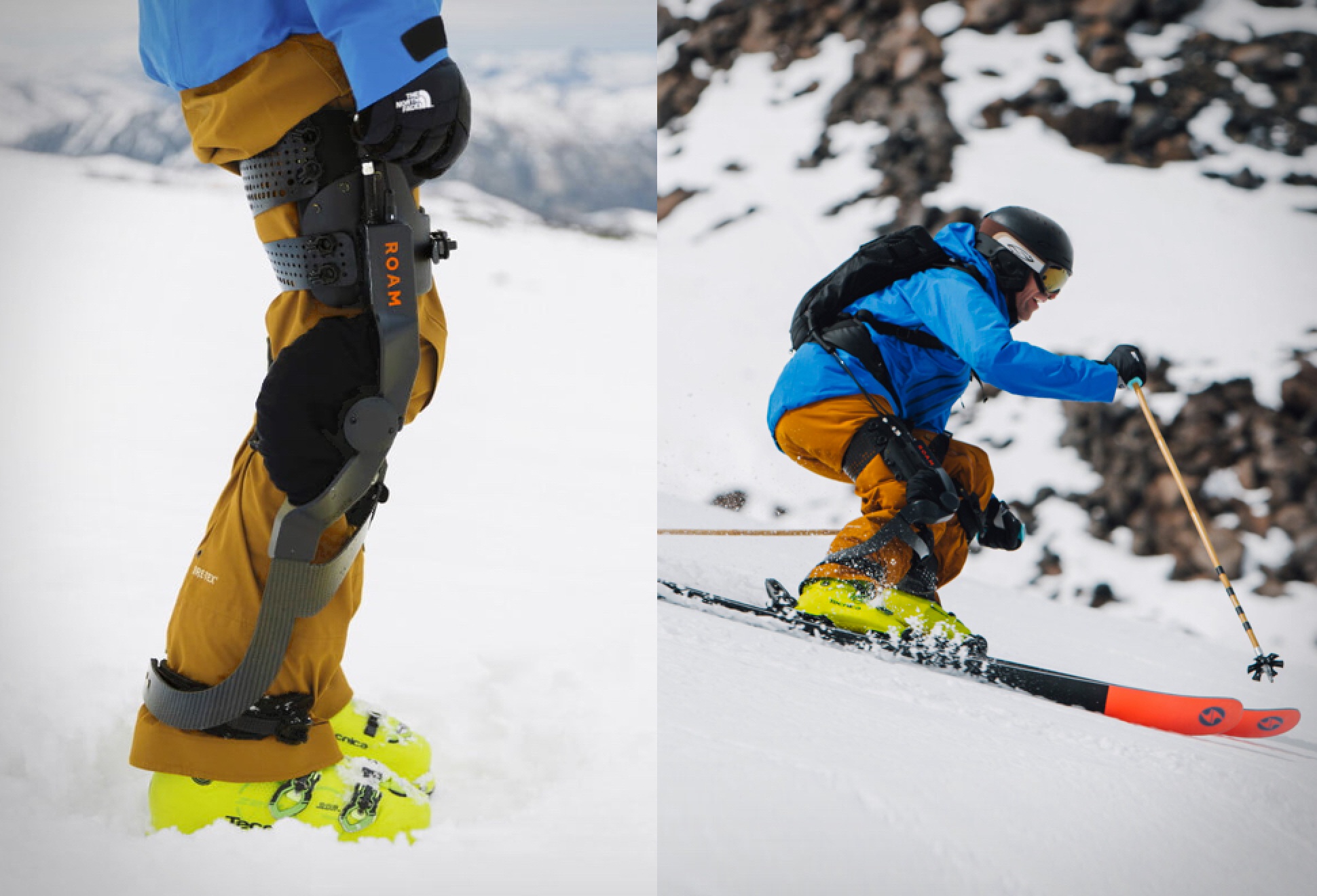 Roam Elevate exoskeleton on the slopes